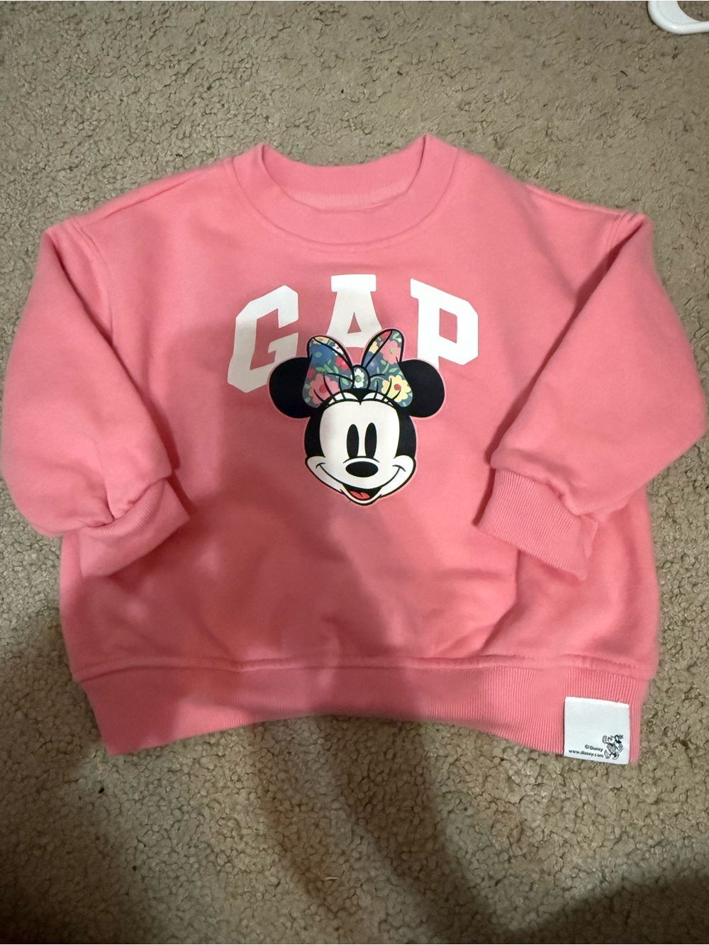 GAP Pink Minnie Mouse Pullover Sweatshirt
